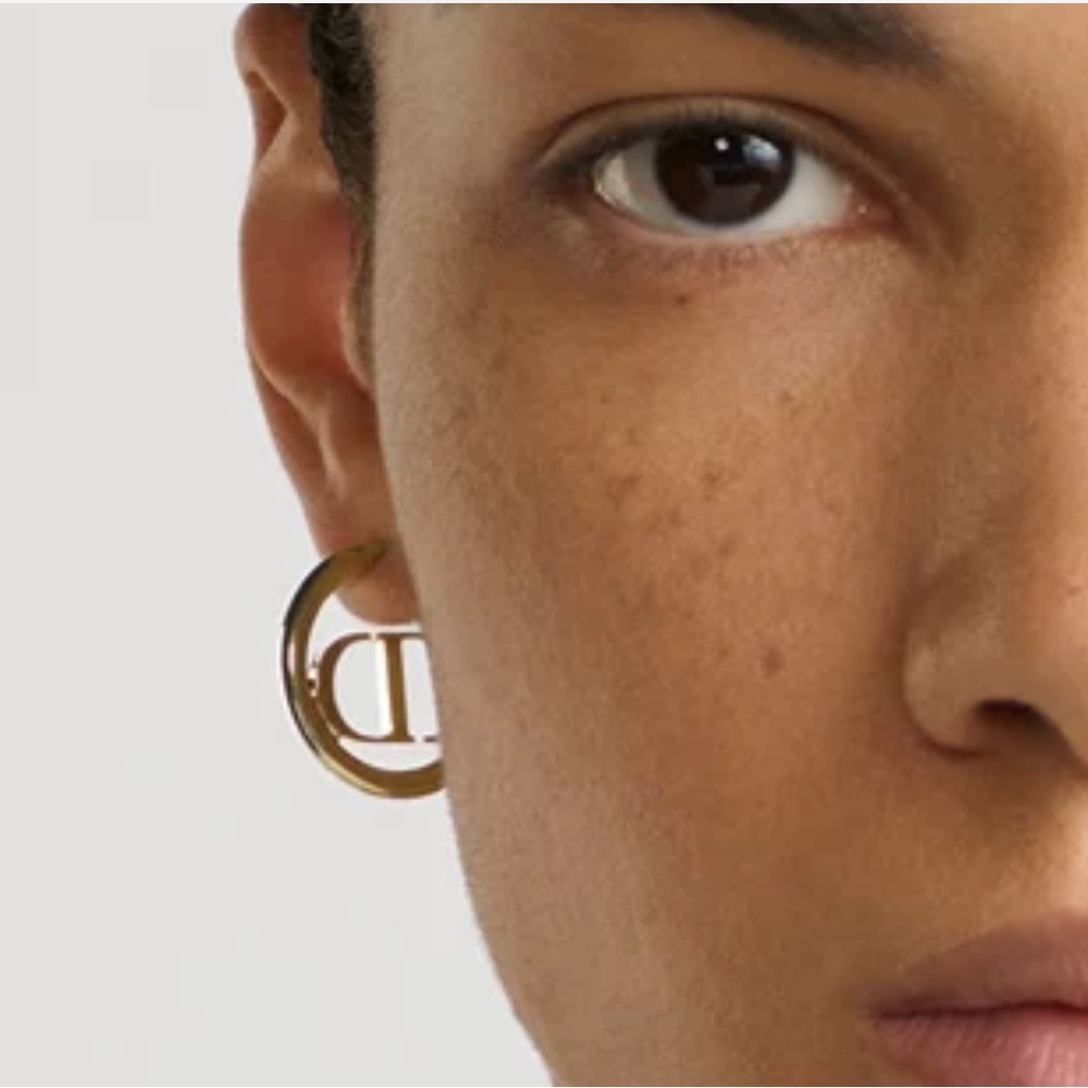 Dior hoop earrings gold plated